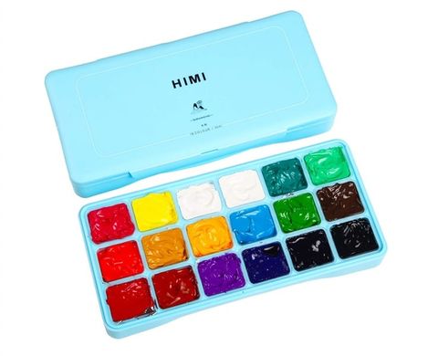 HIMI 18 Colors 30ml Gouache Paint Set Blue Packaging