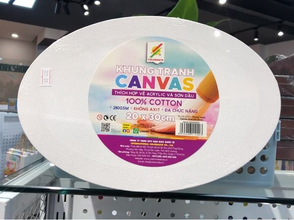  Khung canvas oval 20x30cm-Colormate 
