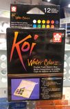  Màu nước Koi Water Color, bộ 12 màu, có cọ nước 