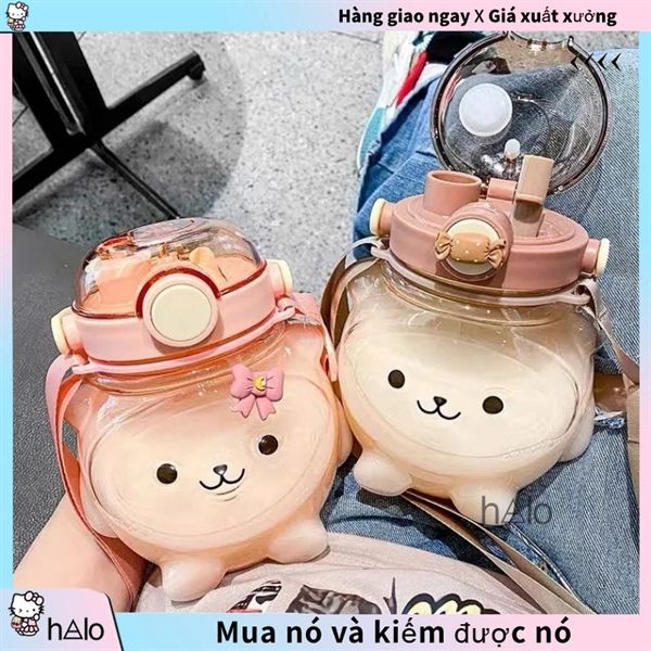  Bình nước hình họa tiết 