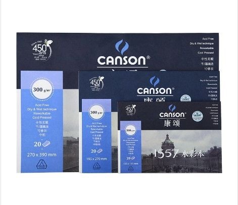  Giấy canson pad 1557 size A4 lỡ 300g 