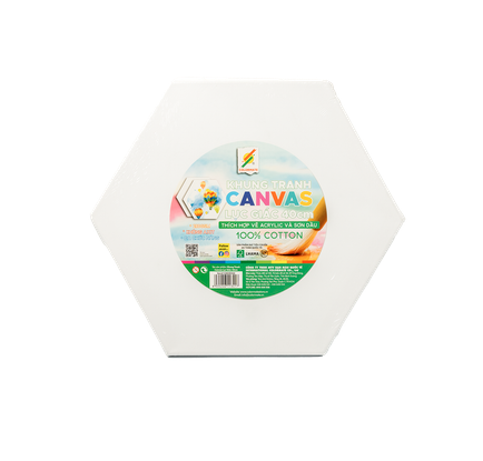  Khung tranh canvas lục giác 40cm-Colormate 