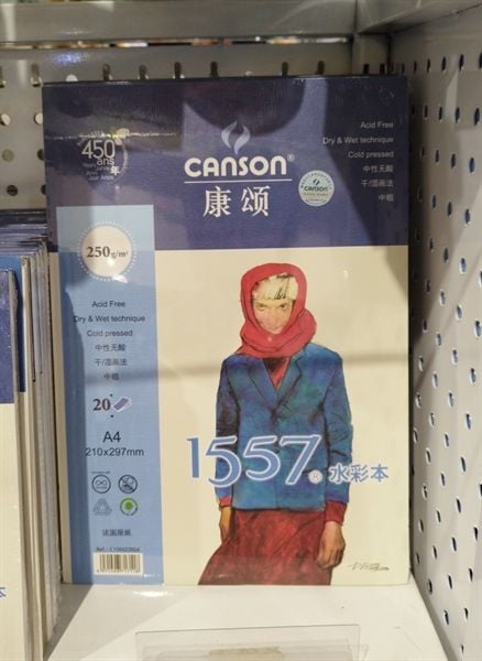  Giấy canson pad 1557 size A4 250g 