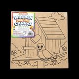  Canvas Gỗ Tô Màu 8x8 kèm dây màu và cọ (wooden painting canvas)-Colormate 