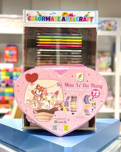  Bộ màu vẽ Colormate hộp nhựa 72 chi tiết-Colormate 