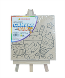  Mini Wood Canvas With Easel 11x11cm-Colormate 