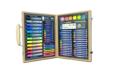  BỘ MÀU VẼ HỘP GỖ M88 (wood art set)-Colormate 