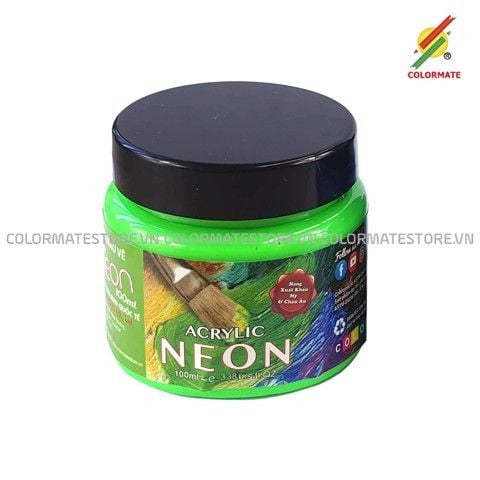  Chai màu vẽ Acrylic neon 100ml-Colormate 