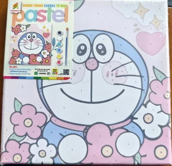  Tranh Tô Màu Số Hóa Doremon 20x20cm-Colormate 