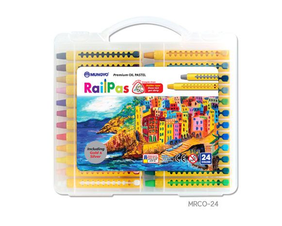  Bút sáp dầu RailPas 24 màu Mungyo 