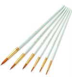  Bộ 6 cây cọ vẽ màu nước đầu tròn 