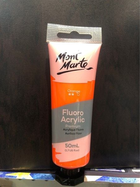  MM Fluoro Acrylic Paint 50ml - Orange 