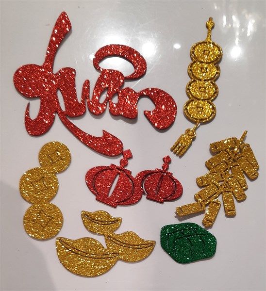  Set 8 món decal trang trí tết 