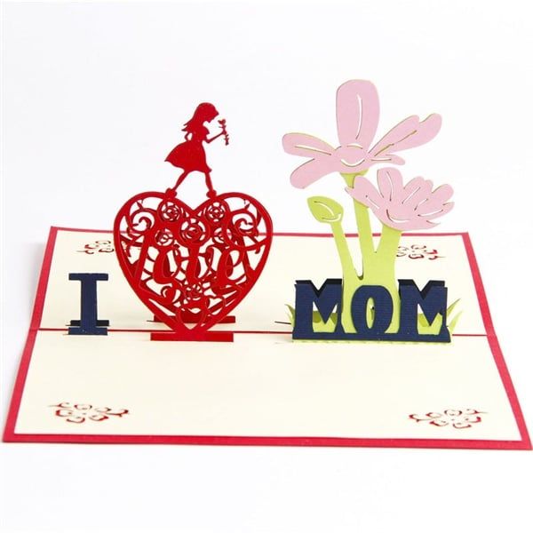 Thiệp 3D I Love Mom 