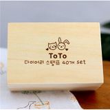  Con dấu gỗ dạng set 40 miếng 