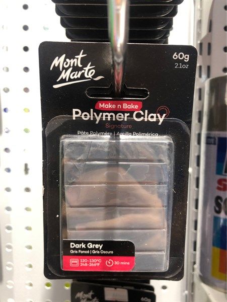  Đất Sét Polymer MM Make n Bake 60g - Dark Grey 