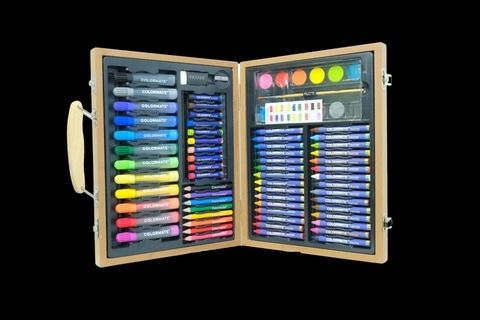  BỘ MÀU VẼ HỘP GỖ M88 (wood art set)-Colormate 