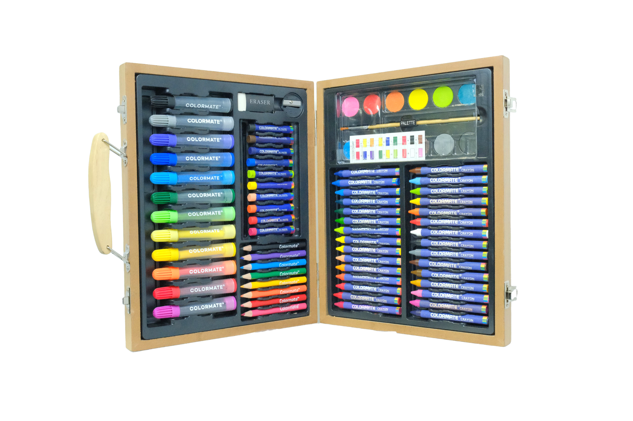  BỘ MÀU VẼ HỘP GỖ M88 (wood art set)-Colormate 