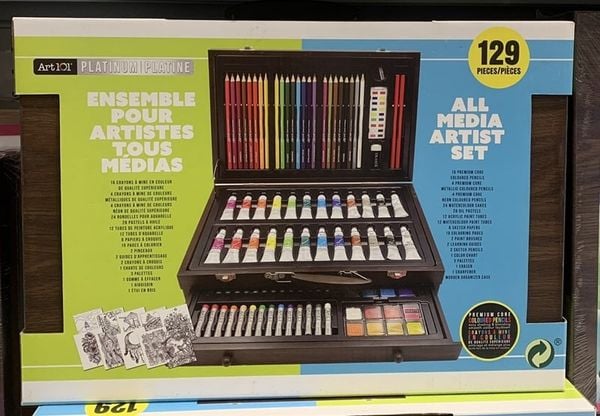  Bộ màu vẽ hộp gỗ 129W 