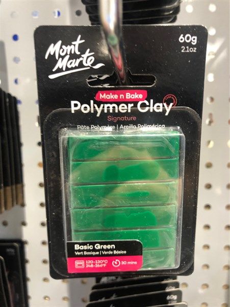 Đất Sét Polymer MM Make n Bake 60g - Basic Green 