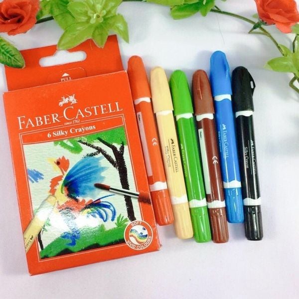  Bút Sáp Vặn Silky - Watersouble - 6 Màu 