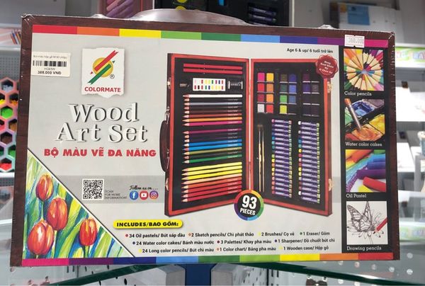  Bộ Màu Vẽ Hộp Gỗ MS-93W 