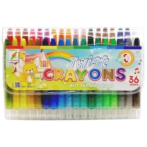  Bút Sáp Vặn 36 Màu-Colormate 