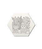  Bảng canvas in lục giác 25cm-Colormate 