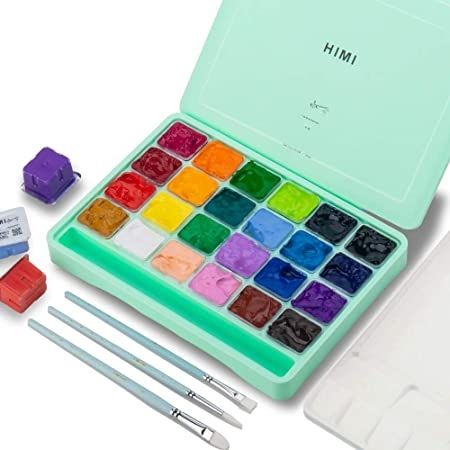 HIMI 24 Colors 30ml Gouache Paint Set Green Packaging