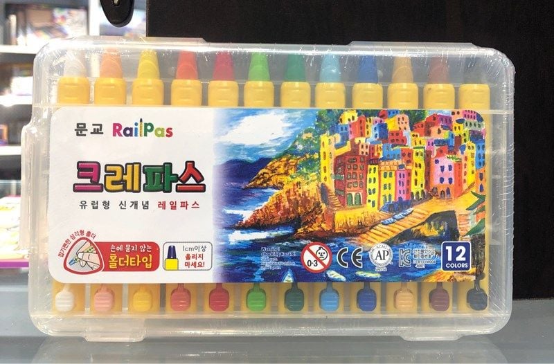  Bút sáp dầu RailPas 12 màu Mungyo 