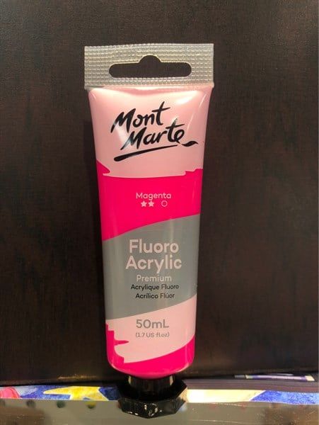 MM Fluoro Acrylic Paint 50ml - Magenta 
