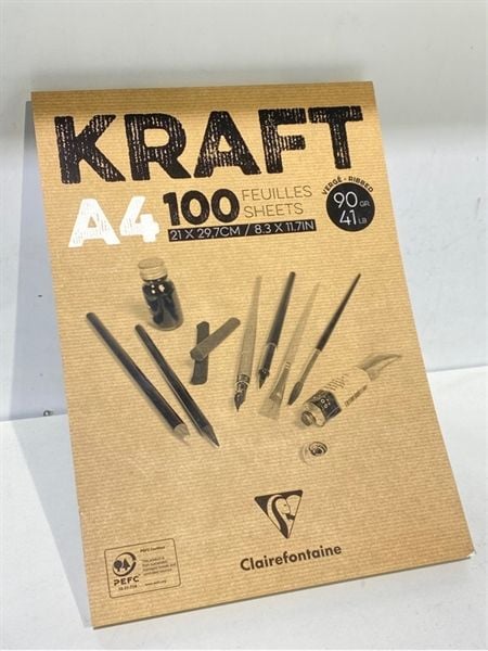  Glued pad brown Kraft 90g 100sh A4 