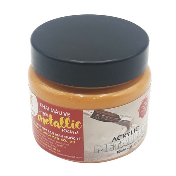  Chai màu vẽ Acrylic Metalic 100ml-Colormate 