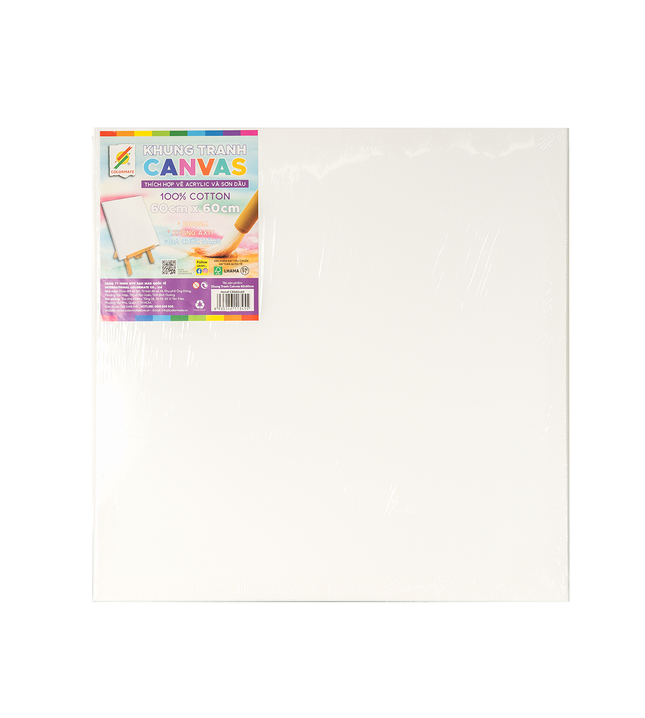  Khung tranh canvas 60x60cm-Colormate 
