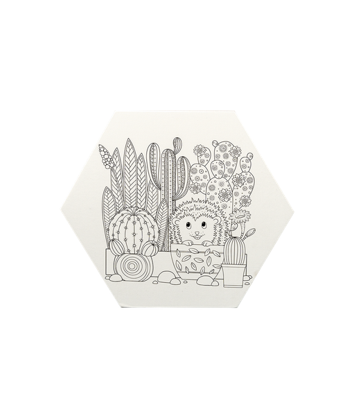  Bảng canvas in lục giác 25cm-Colormate 