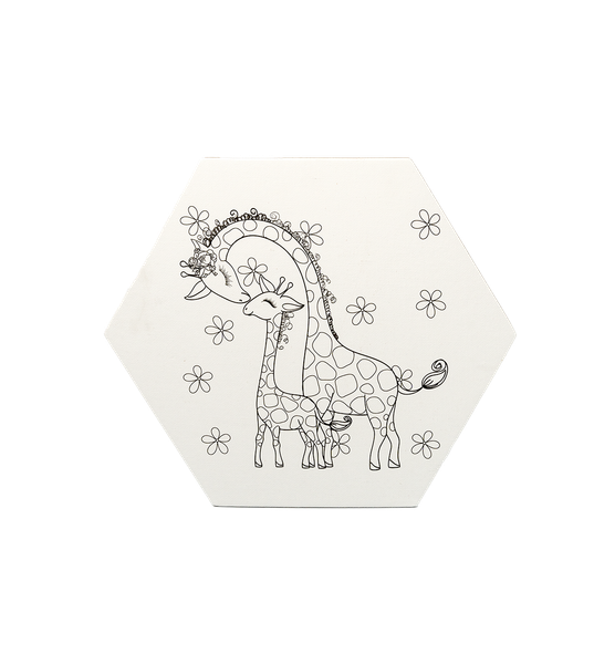  Bảng canvas in lục giác 25cm-Colormate 