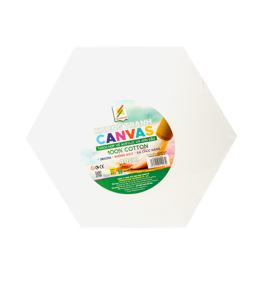  Bảng canvas lục giác 40cm-Colormate 