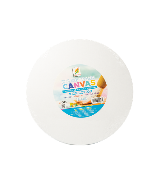  Bảng canvas tròn 30cm-Colormate 