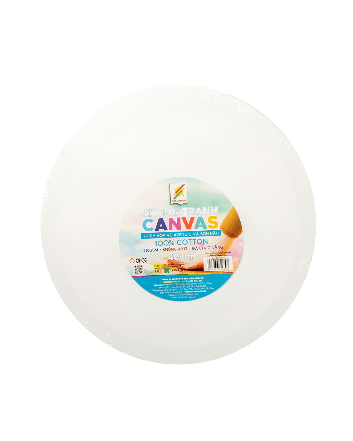  Khung canvas tròn 40cm-Colormate 