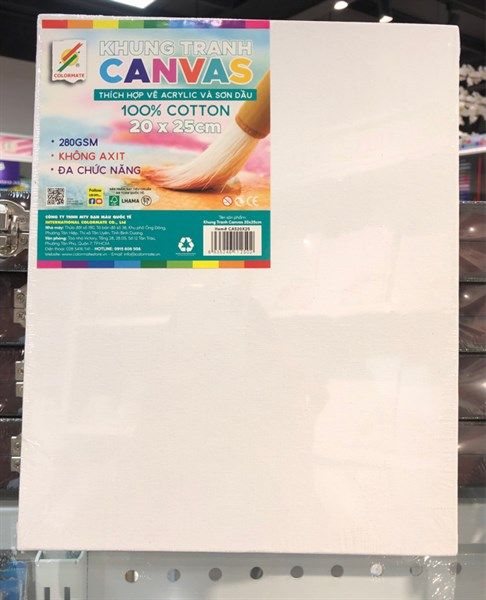  Bảng canvas 20x25cm-Colormate 