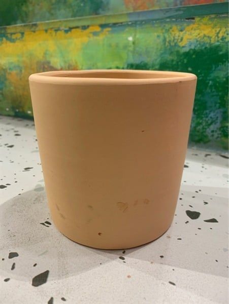  CDN trụ tròn đất nung vàng kem 11x10.5cm 