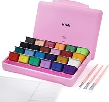 HIMI 24 Colors 30ml Gouache Paint Set Pink Packaging