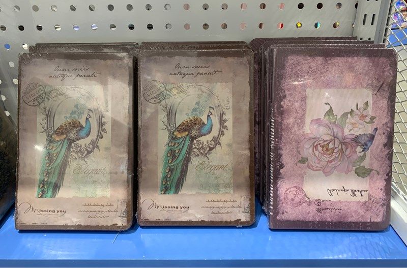  Sổ tay vintage bìa cứng, giấy in họa tiết 