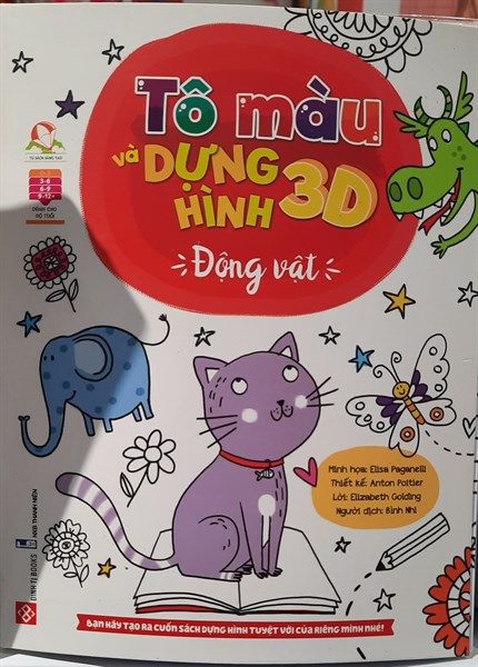  Tô màu và dựng hình 3D - Động vật 