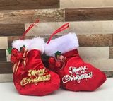  Tất trang trí noel nhung 