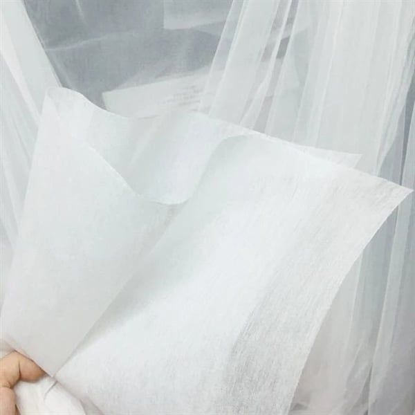  Giấy lụa, giấy mếch bó hoa trắng 