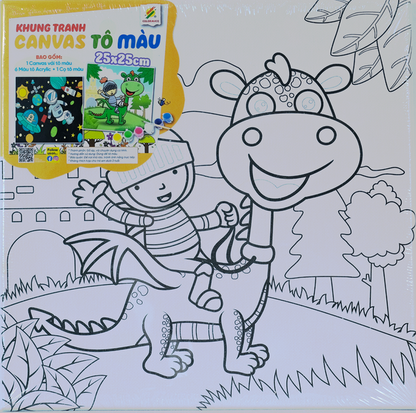  Khung Tranh CanVas Tô Màu 25x25cm-Colormate 