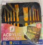  Bộ 10 cây cọ vẽ màu Acrylic tặng túi đựng cọ -Colormate 