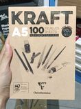 Glued pad brown Kraft 90g 100sh A5 