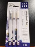  MM Waterbrush Set Flat F/M/B 3pc 